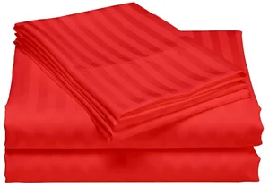 Premium Red Fitted King Bed Sheet 