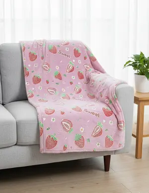 Single Fleece Pink for Kids -Glow in Dark 160cm x 220cm