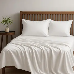 White Cotton Bed Sheets – Single and King