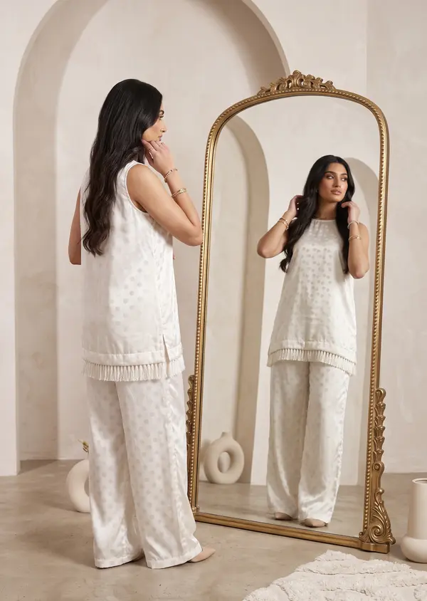 Minnie Co Ord Set - White