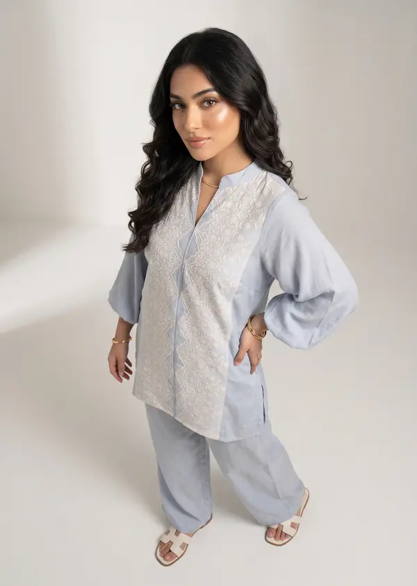 Cloud Co Ord Set - Sky Grey Blue