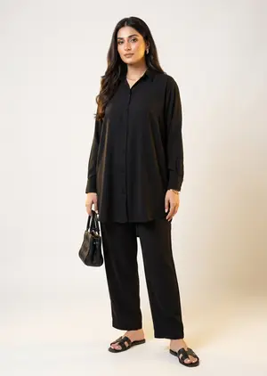 The Casual Co Ord Set - Black