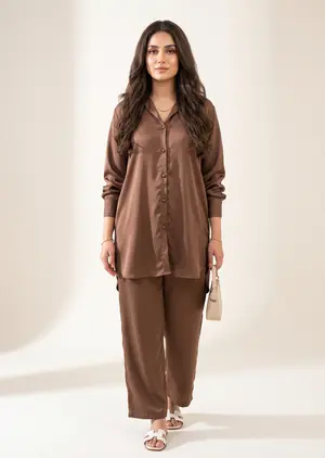  The Casual Co Ord Set - Chocolate Brown
