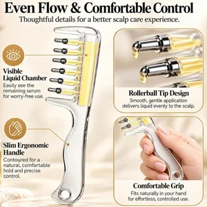 Refillable Hair Oil Applicator Comb