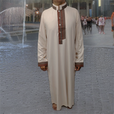 Saudi Style Designer Thobe in Beige