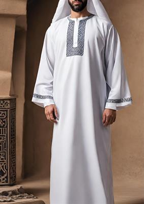 Designer Thobe Embroidered - Dishdasha