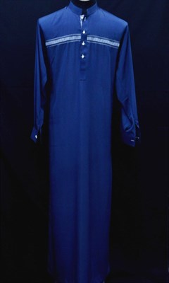 Royal Blue Saudi Style Designer Thobe