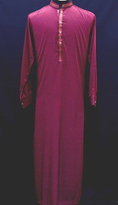 Maroon Saudi Style Designer Thobe