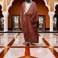 Royal Bisht Computerized Embroidered Rust color