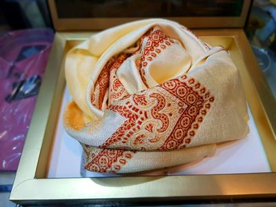 Omani MASAR  - Yellow Jacquard Design