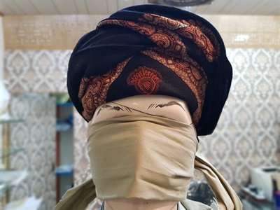 Omani MASAR - Black Jacquard Design