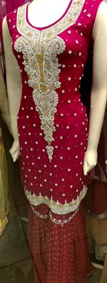 Red Kameez with Gharara